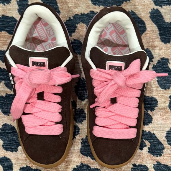 Puma chunky brown and pink suede sneaker - Picture 5 of 6